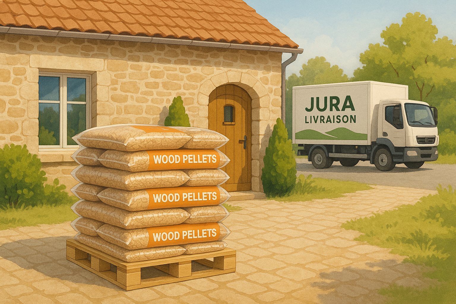 Comment bien organiser la livraison de pellets à domicile dans le Jura