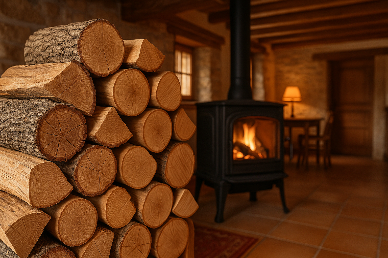 Optimisez votre chauffage avec du bois de chauffage sec chêne hêtre