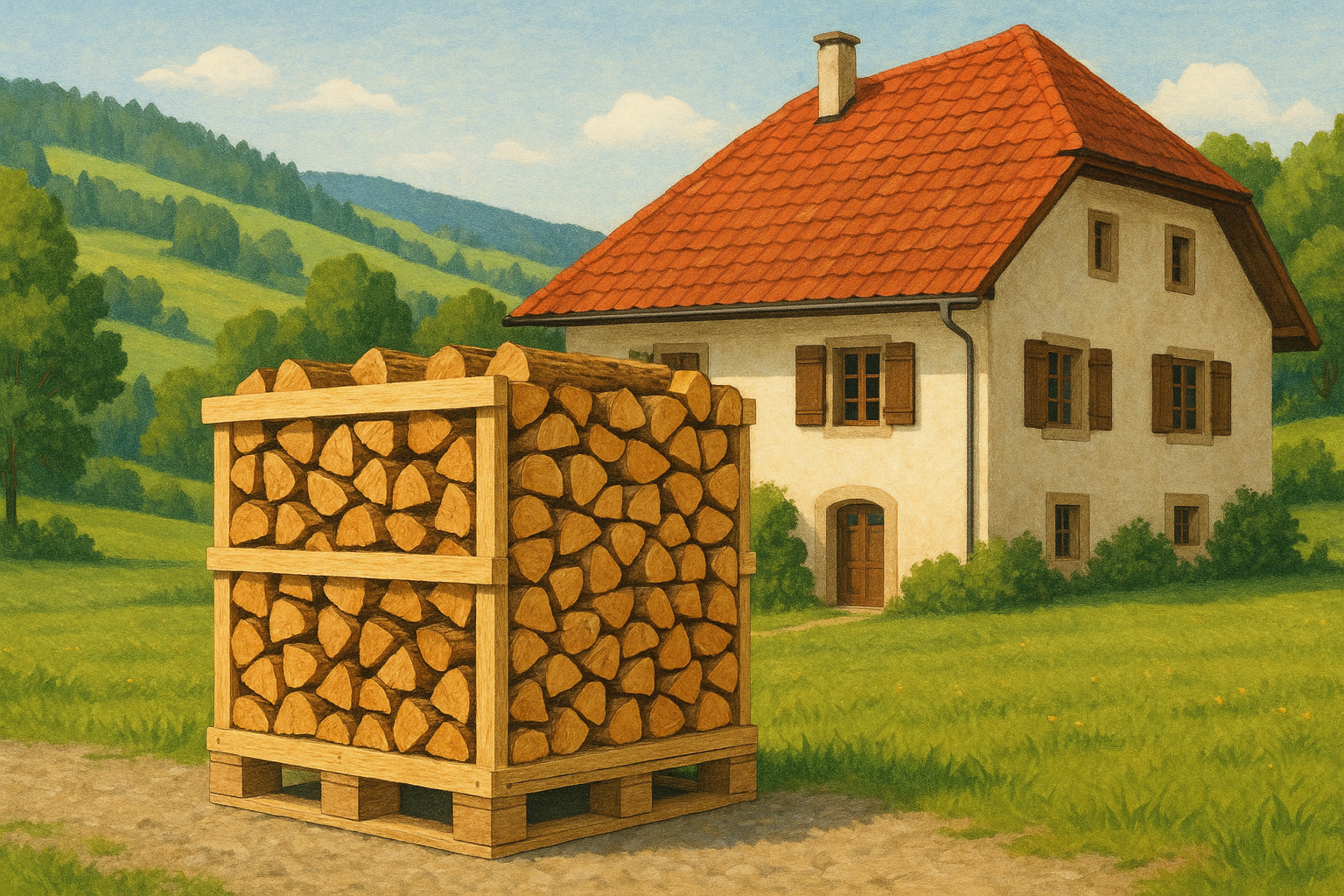 Découvrez notre bois de chauffage Jura avec livraison palettes pratique